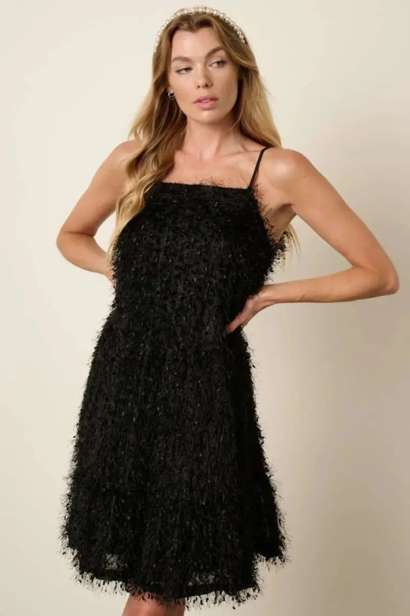 Stylish Mittoshop Feather Ruffle Hem Mini Cami Dress - Love Salve